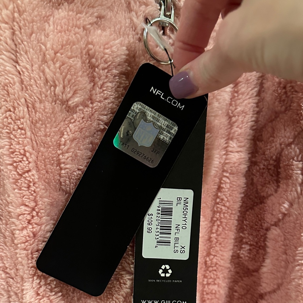 NFL Buffalo Bills Pink Fleece Pullover - Picture 2 of 3